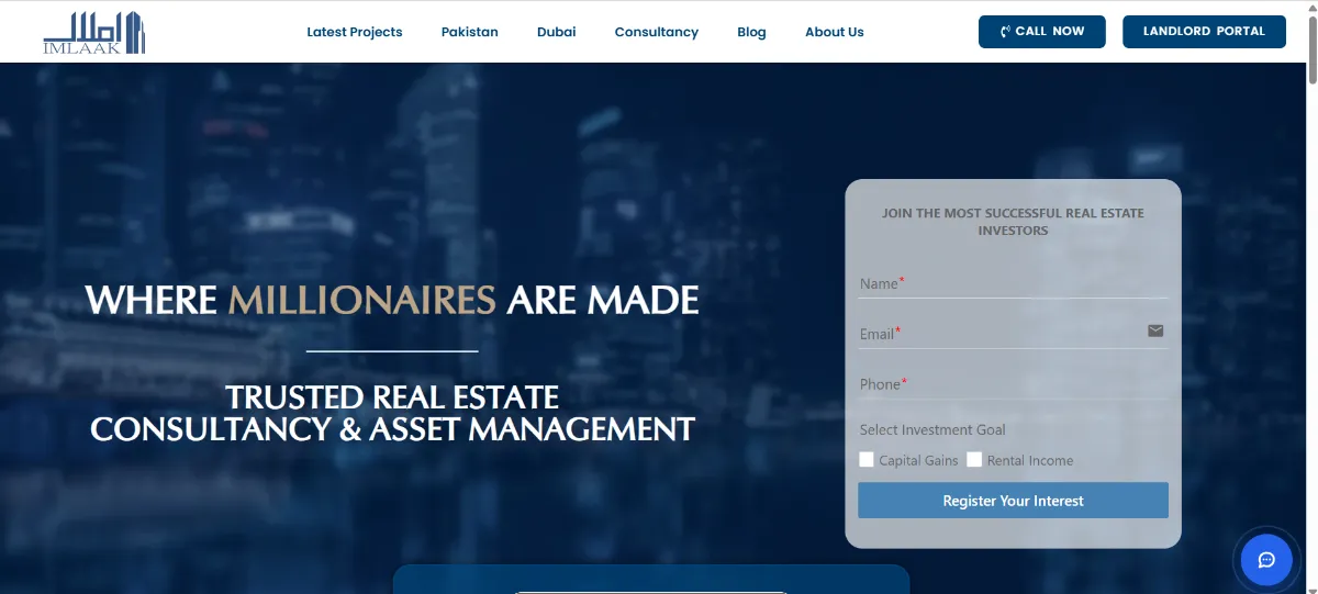 Imlaak website